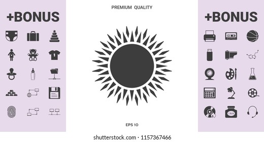 Sun icon symbol - graphic elements for your design