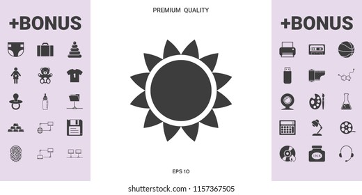 Sun icon symbol - graphic elements for your design