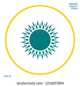 Sun icon symbol. Graphic elements for your design