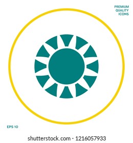 Sun icon symbol. Graphic elements for your design