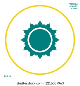 Sun icon symbol. Graphic elements for your design