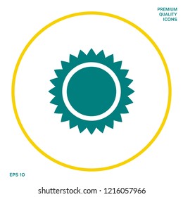 Sun icon symbol. Graphic elements for your design