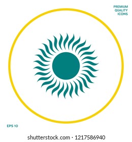 Sun icon symbol. Graphic elements for your design