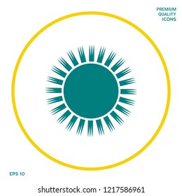 Sun icon symbol. Graphic elements for your design