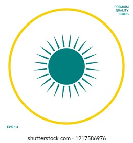 Sun icon symbol. Graphic elements for your design