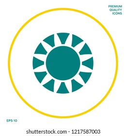 Sun icon symbol. Graphic elements for your design