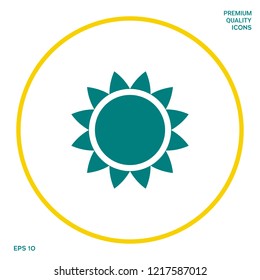 Sun icon symbol. Graphic elements for your design