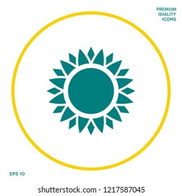 Sun icon symbol. Graphic elements for your design