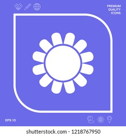 Sun icon symbol. Graphic elements for your design