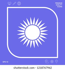 Sun icon symbol. Graphic elements for your design