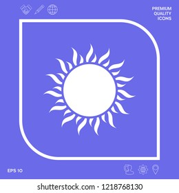 Sun icon symbol. Graphic elements for your design