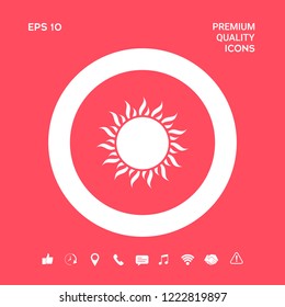 Sun icon symbol. Graphic elements for your design
