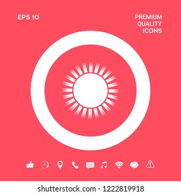 Sun icon symbol. Graphic elements for your design
