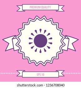 Sun icon symbol. Graphic elements for your design