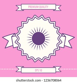 Sun icon symbol. Graphic elements for your design