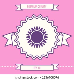 Sun icon symbol. Graphic elements for your design