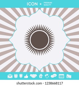Sun icon symbol. Graphic elements for your design