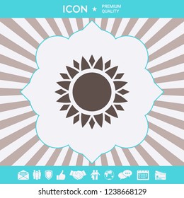 Sun icon symbol. Graphic elements for your design
