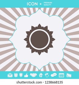Sun icon symbol. Graphic elements for your design