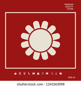 Sun icon symbol. Graphic elements for your design