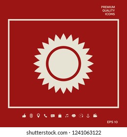 Sun icon symbol. Graphic elements for your design