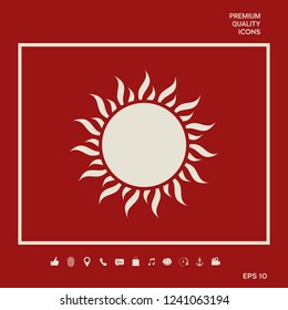 Sun icon symbol. Graphic elements for your design