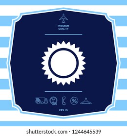 Sun icon symbol. Graphic elements for your design