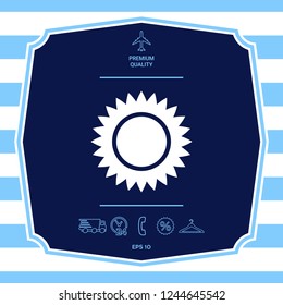 Sun icon symbol. Graphic elements for your design