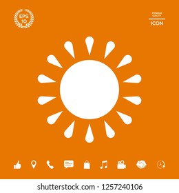 Sun icon symbol. Graphic elements for your design