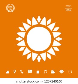 Sun icon symbol. Graphic elements for your design