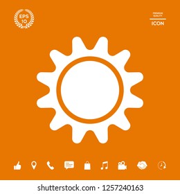 Sun icon symbol. Graphic elements for your design