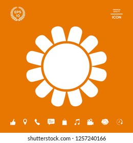 Sun icon symbol. Graphic elements for your design