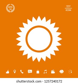 Sun icon symbol. Graphic elements for your design