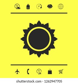 Sun icon symbol. Graphic elements for your design