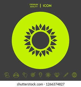 Sun icon symbol. Graphic elements for your design