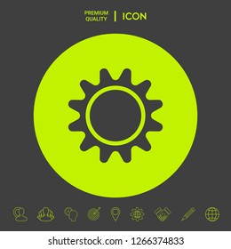 Sun icon symbol. Graphic elements for your design