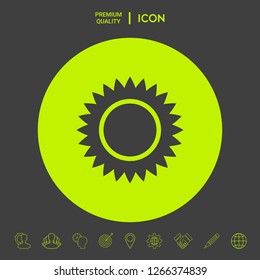 Sun icon symbol. Graphic elements for your design