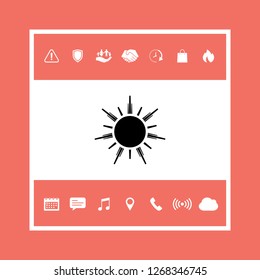 Sun icon symbol. Graphic elements for your design