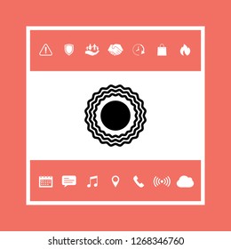 Sun icon symbol. Graphic elements for your design