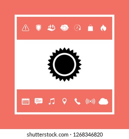 Sun icon symbol. Graphic elements for your design