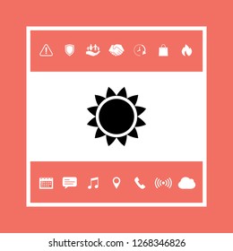 Sun icon symbol. Graphic elements for your design