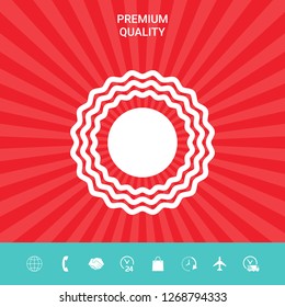 Sun icon symbol. Graphic elements for your design