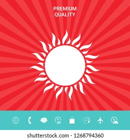 Sun icon symbol. Graphic elements for your design