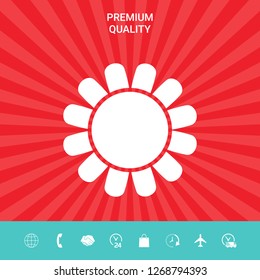 Sun icon symbol. Graphic elements for your design