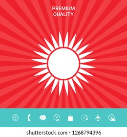 Sun icon symbol. Graphic elements for your design