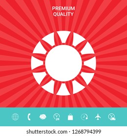 Sun icon symbol. Graphic elements for your design