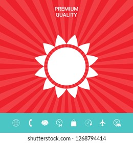 Sun icon symbol. Graphic elements for your design