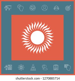 Sun icon symbol. Graphic elements for your design