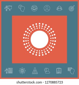 Sun icon symbol. Graphic elements for your design