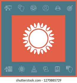 Sun icon symbol. Graphic elements for your design